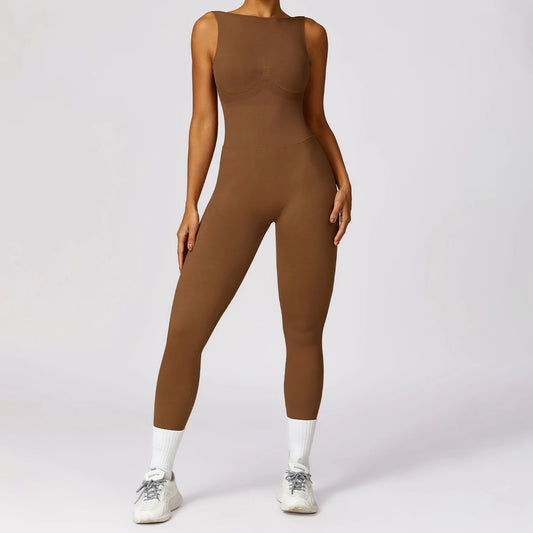 Gym Sleeveless V-Back Sport Suit for Women